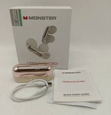 Monster AC601 Bluetooth 5.4 Clip-On Earbuds - ENC - IPX5 - 32H Battery - Purple - Image 1 of 3