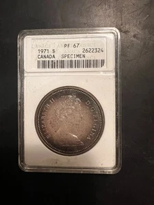 Canadá 1971 $1 Columbia Británica Anacs Pf 67 - ¡Tonificación colorida! Soporte antiguo - Imagen 1 de 6