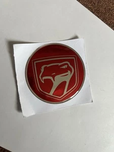 Dodge Viper   self adhesive 80 Mm quality resin Raised Dome   badge L201 - Picture 1 of 2