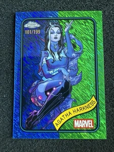 2025 Topps Chrome Marvel #6 Agatha Harkness Blue & Green Shimmer Refractor /199 - Picture 1 of 7