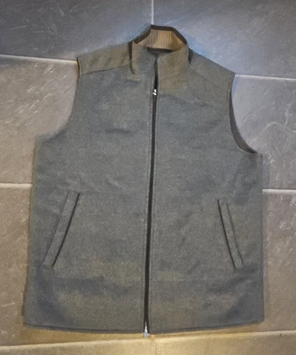 PETER MILLAR CROWN FLEECE WOOL CASHMERE GREY VEST SZ M - Image 1 of 4
