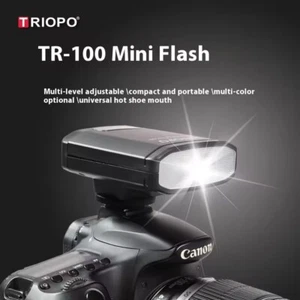 TRIOPO TR-100 Mini Camera Flash Light Speedlite Universal for Canon Nikon Sony - Picture 1 of 9
