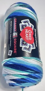 RED HEART GRANNY SQUARE  YARN. 1 Pk. SOFT WHITE/ FRIGID. I combine ship - Picture 1 of 4
