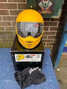 Biltwell Lane Splitter Motorcycle Helmet full face - Yellow XS-small - Picture 1 of 15