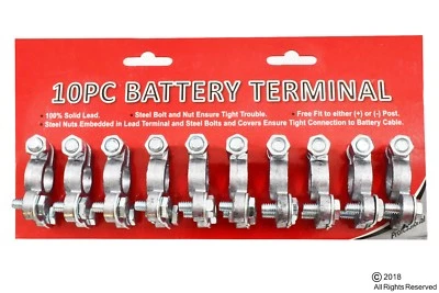 10 pc Heavy Duty Top Post Truck Battery Terminal Set Universal Car Truck - Image 1 of 2