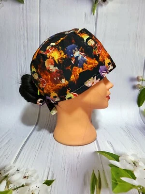 Red Cloud ninja short hair men Surgical Scrub Hat Scrub Cap USA Made Women anime - Image 1 of 2