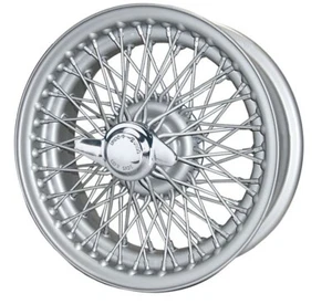 Rueda de alambre pintado plateado XW480 Austin Healey 5,5x15" 72 radios MWS Triumph TR6 - Imagen 1 de 1