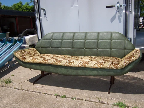 Rare Unusual Original Fully Upholstered Mid-Century Modern Homecrest Sofa Couch Cover