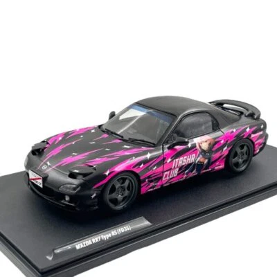Modellino Auto Solido 1/18 Mazda RX7 FD3RS Solido Works Itasha Club 1999 Blac... - Immagine 1 di 4