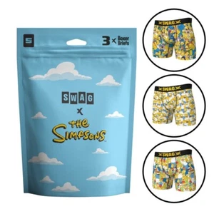 Simpsons-Springfield Characters Swag Boxer Briefs Multi-Color  Size XL 38-40 - Picture 1 of 8