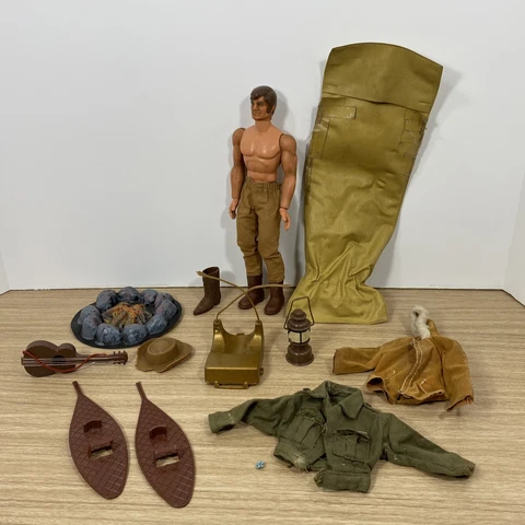 Vintage Mattel 1971 Big Jim & Camping Lot Camp Fire GI Joe Pieces (12) Cover