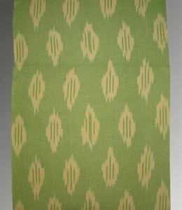 11 Yard HAND MADE UZBEK Natural 100% COTTON IKAT FABRIC # 5678 - Picture 1 of 3