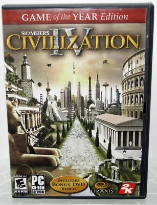 SID MEIER'S CIVILIZATION IV (PC, 2006)  R.T.S.  100 % COMPLETE & TESTED - Image 1 of 3