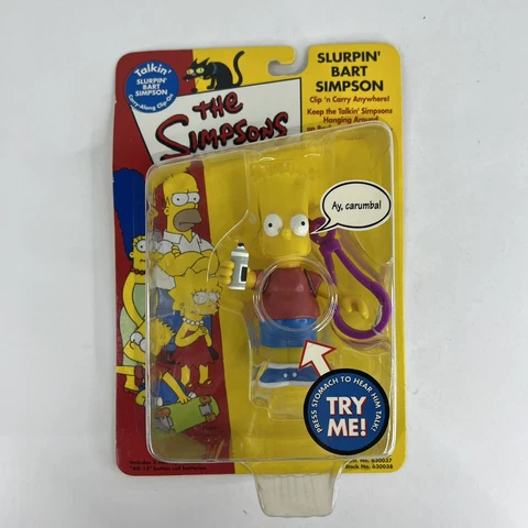 Simpsons Carry Along Clip-on - Slurpin' Bart Simpson 2000 - Does Not Talk Cover