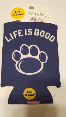 PENN STATE NITTANY LIONS KOOZIE CAN COOLER NEW DOUBLE SIDED FLAT Cover