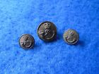 3 X ERII RIFE BRIGADE (PRINCE CONSORTS OWN) BLACK HORN BUTTONS