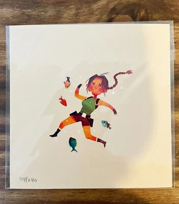 Olly Moss Tomb Raider Lara Croft 5x5 impresión artística héroes caja ciega serie Foto 1 de 4