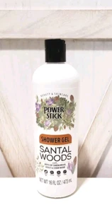 Nuevo gel de ducha Power Stick, Santal Woods, 16 fl oz sin tinte y parabenos - Imagen 1 de 2