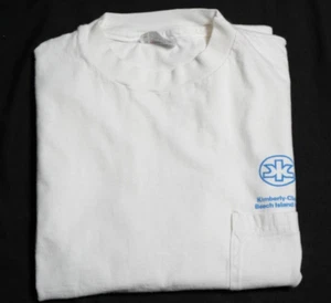 90s Vintage, Kimberly Clark Beach Island Mill (T-Shirt, Medium) Single Stitch - Picture 1 of 11