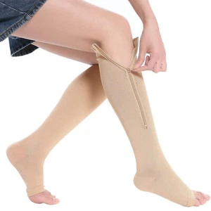 Calcetines de compresión con cremallera para piernas medias de soporte ortopédico unisex manguera de soporte - Imagen 1 de 20