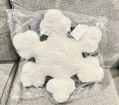 NUEVO Pottery Barn Sherpa Copo de Nieve 18" Almohada en Forma, Marfil, Navidad Foto 1 de 3