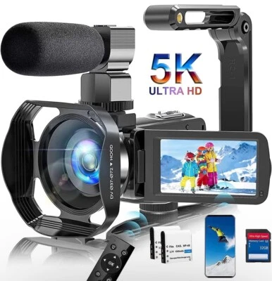 5K HD 64MP 18X Digital Camcorder Video Camera 3.0" HD Touch Screen For Vlogging - Image 1 of 4