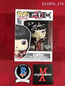 ELVIRA CASSANDRA PETERSON FIRMADO 40 AÑOS FUNKO POP #68 BECKETT ¡CERTIFICADO DE AUTENTICIDAD! ¡HORROR! - Imagen 1 de 8