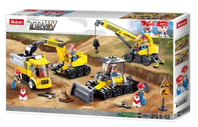 Sluban Town Construction 4 Vehicle Building Brick Set - Image 1 of 4