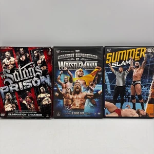WWE WWF PPV Dvd Lot Satans Prision Superstars Of Wrestlemania Summer Slam Tested - Picture 1 of 10