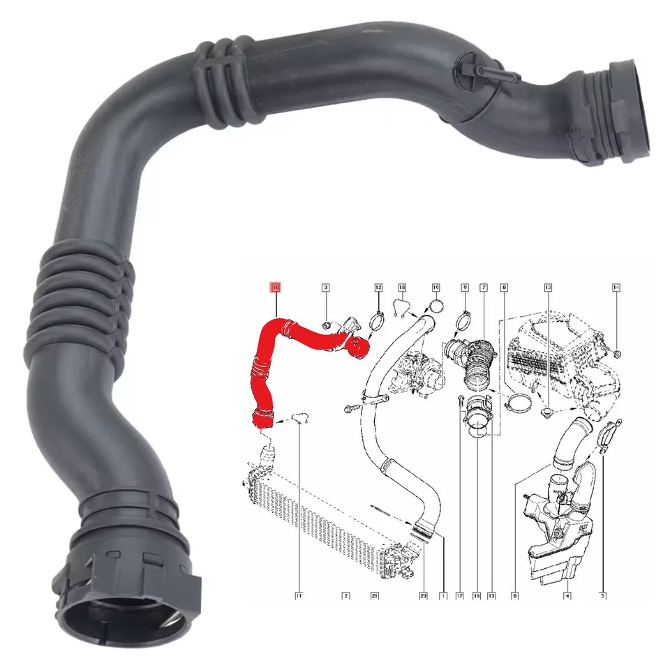 Durite turbo - Tuyau d'air Intercooler Laguna 3 2007 à 2015 2.0 DCI 8200551942 - Photo 1/4