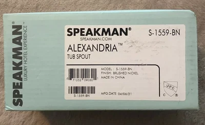 Caño de bañera Speakman S-1558-BN caño de bañera, níquel cepillado Foto 1 de 2