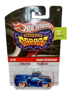 Hot Wheels WAYNE'S GARAGE Custom 56 Ford Truck Real Riders 2009 Blue New - Picture 1 of 2