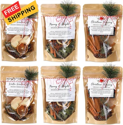 6 Pack Christmas Potpourri Simmer Pot Kit, Holiday Stovetop Potpourri,...  - Image 1 of 4
