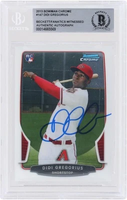 Didi Gregorius Diamondbacks Signed 2013 Bowman Chrome MLB #147 BAS Rookie Card - Image 1 of 3