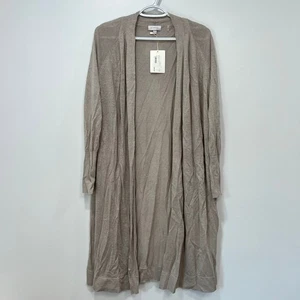 Kinross Damen Pullover Cardigan XS neu mit Etikett $ 400 100 % Leinen beige hellbraun Staubtuch hauchdünn - Bild 1 von 6
