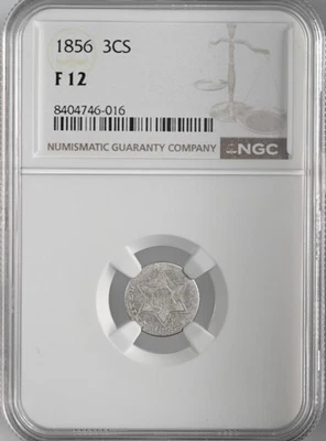 1856  3CS THREE CENT SILVER PIECE  NGC F12    #8404746-016 - Image 1 of 4