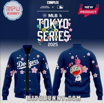 Mlb Tokyo Series 2025 La Dodgers Navy Bomber Jacket - Image 1 of 2