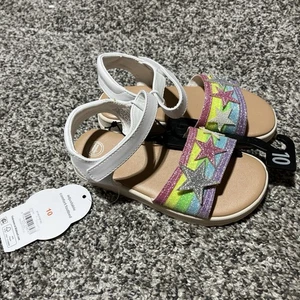 Wonder Nation Star Rainbow Adjustable Toddler Girl Sandal Size 10 - Picture 1 of 8