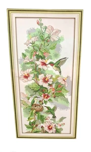 Maydear Kreuzstich Set D120 Der Morgentau Kolibris Nest Blume 14,2x26,8 - Bild 1 von 7