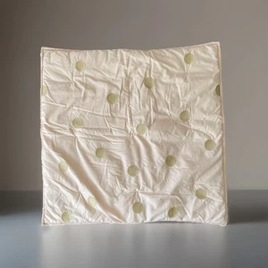 POTTERY BARN PB TEEN Emily & Meritt THE GOLD DOT Euro Almohada Acolchada Rosa Falsa - Imagen 1 de 5