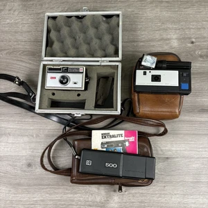 Lote De Colección De 3 Cámaras Kodak Cuero/Estuche Rígido 1 Manual Sin Probar - Imagen 1 de 24