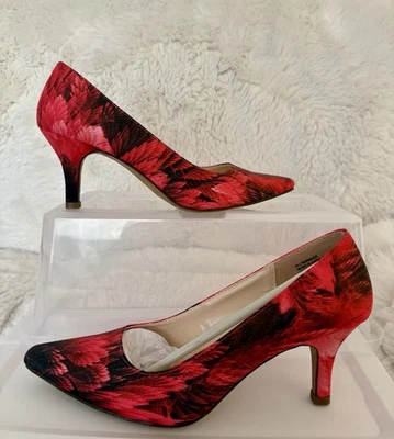 NUEVO Tacones Karen Scott Clancy rojos y negros para mujer talla 7,5 medianos Foto 1 de 4
