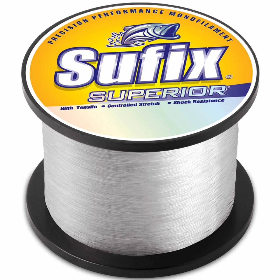 Línea de pesca de monofilamento Sufix Superior, carrete de 1 lb, elige color y clase de línea Foto 1 de 1