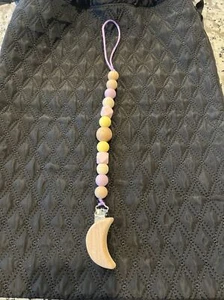 Binky Clip, Pacifier Clip For Infant Baby, New, Homemade, Girl - Picture 1 of 4
