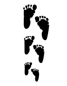 Baby Feet Footprints Stencil FAST FREE SHIPPING - Picture 1 of 1