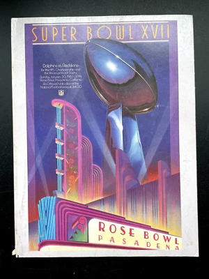 NFL Super Bowl XVII 17 Program Redskins Dolphins 1/30/1983 NMt-Exclnt Condition - Image 1 of 4