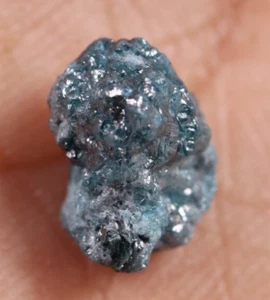 3.66 Ct Natural Blue Loose Diamond 1 Piece Blue Rough Diamond for Making Jewelry - Picture 1 of 14