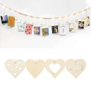 Wall Hanging Photo Display with Wooden Beads Garland, Collage Picture Frame - Picture 1 of 7