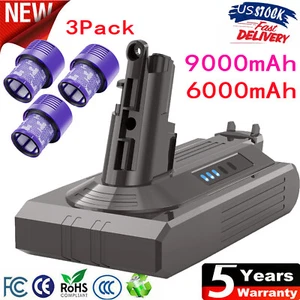 9.0Ah Li-ion Replacement Battery For Dyson V10 SV12 Animal Absolute/3 Pcs Filter - Picture 1 of 28