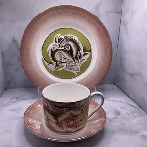 WEDGWOOD Susie Cooper Genius Collection RECUMBENT DEER Ltd Edition Tea set 3 pcs - Picture 1 of 24